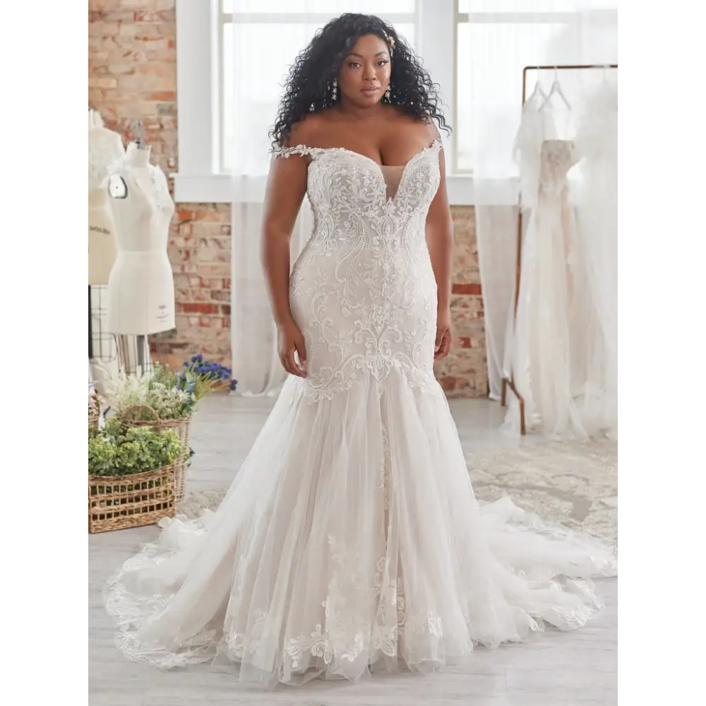 Long Sleeves A-Line Glitter Wedding Dress – HAREM's Brides